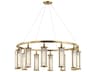 Hudson Valley Marley 12-Light Aged Brass Clear Glass Cylinder Round Chandelier