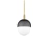 Hudson Valley Nyack 1-Light Aged Brass Black LED Mini Pendant