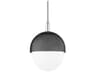 Hudson Valley Nyack 1-Light Polished Nickel Black LED Pendant