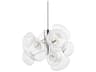 Hudson Valley Opera 9-Light Polished Nickel Glass Linear Round Pendant