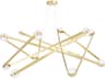 Hudson Valley Orbit 12-Light Aged Brass LED Candelabra Geometric Sputnik Chandelier