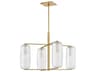 Hudson Valley Pebble 4-Light Aged Brass Glass Pendant