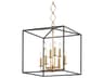 Hudson Valley Richie 8-Light Aged Brass Textured Black Candelabra Tiered Chandelier