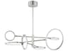 Hudson Valley Saturn 6-Light Polished Nickel Glass LED Geometric Round Tiered Chandelier