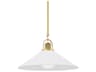 Hudson Valley Syosset 1-Light Aged Brass Pendant
