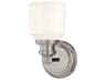 Hudson Valley Windham 1-Light Satin Nickel Off White Glass Wall Sconce