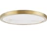 Hudson Valley Woodhaven 1-Light Aged Brass LED Round Flush Mount
