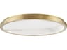Hudson Valley Woodhaven 1-Light Aged Brass LED Round Flush Mount