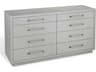 Interlude Home Taylor 8-Drawers Gray Double Dresser