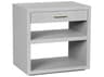 Interlude Home 1-Drawer Gray Chest Nightstand