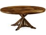 Jonathan Charles Jc Casual Accents Round Wood Country Farmhouse Walnut Dining Table