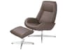 Kebe Roma Balder Stone Leather Recliner