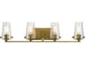 Kichler Alton 4-Light Natural Brass Glass Vanity Light