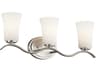 Kichler Armida 3-Light Brushed Nickel Glass Vanity Light