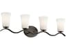 Kichler Armida 4-Light Olde Bronze Glass Vanity Light