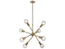 Kichler Armstrong 8-Light Natural Brass Globe Linear Pendant