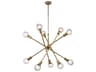 Kichler Armstrong 10-Light Natural Brass Globe Linear Pendant
