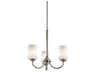 Kichler Aubrey 3-Light Brushed Nickel Glass Round Chandelier