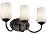 Kichler Aubrey 3-Light Olde Bronze Glass Vanity Light
