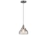 Kichler Avery 1-Light Brushed Nickel Glass Dome Round Mini Pendant