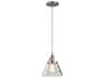 Kichler Avery 1-Light Brushed Nickel Glass Dome Round Mini Pendant