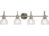 Kichler Avery 4-Light Brushed Nickel Glass Vanity Light