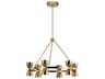 Kichler Baland 12-Light Brushed Natural Brass LED Bowl Dome Round Chandelier