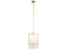 Kichler Birkleigh 1-Light Classic Gold Glass Cylinder Drum Mini Pendant