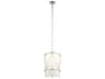 Kichler Birkleigh 1-Light Satin Nickel Glass Cylinder Drum Mini Pendant