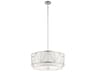 Kichler Birkleigh 4-Light Satin Nickel Glass Cylinder Drum Pendant