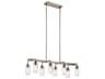 Kichler Braelyn 8-Light Classic Pewter Glass Cylinder Linear Island Pendant