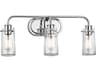 Kichler Braelyn 3-Light Chrome Glass Vanity Light