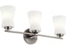 Kichler Brianne 3-Light Classic Pewter Glass Vanity Light
