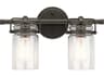 Kichler Brinley 2-Light Olde Bronze Glass Vanity Light