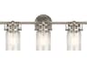 Kichler Brinley 3-Light Brushed Nickel Glass Vanity Light