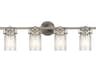 Kichler Brinley 4-Light Brushed Nickel Glass Vanity Light