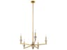 Kichler Calyssa 5-Light Fox Gold Crystal Glass Candelabra Sputnik Chandelier