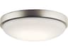 Kichler Ceiling Space 1-Light Brushed Nickel LED Bowl Round Flush Mount