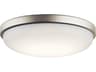 Kichler Ceiling Space 1-Light Brushed Nickel LED Bowl Round Flush Mount