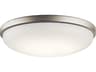 Kichler Ceiling Space 1-Light Brushed Nickel LED Bowl Round Flush Mount