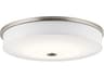 Kichler Ceiling Space 1-Light Brushed Nickel LED Drum Round Flush Mount