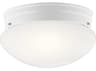 Kichler Ceiling Space 2-Light White Bowl Round Flush Mount