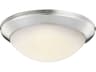 Kichler Ceiling Space 1-Light Brushed Nickel Glass Bowl Round Flush Mount
