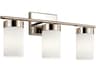 Kichler Ciona 3-Light Polished Nickel Glass Vanity Light