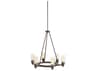 Kichler Circolo 6-Light Olde Bronze Glass Cylinder Chandelier