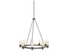Kichler Circolo 9-Light Olde Bronze Glass Cylinder Chandelier