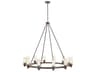 Kichler Circolo 12-Light Olde Bronze Glass Cylinder Chandelier