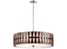 Kichler Cirus 5-Light Auburn Stained Brown Drum Round Pendant