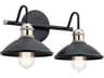 Kichler Clyde 2-Light Black Vanity Light