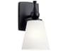 Kichler Cosabella 1-Light Black Glass Wall Sconce